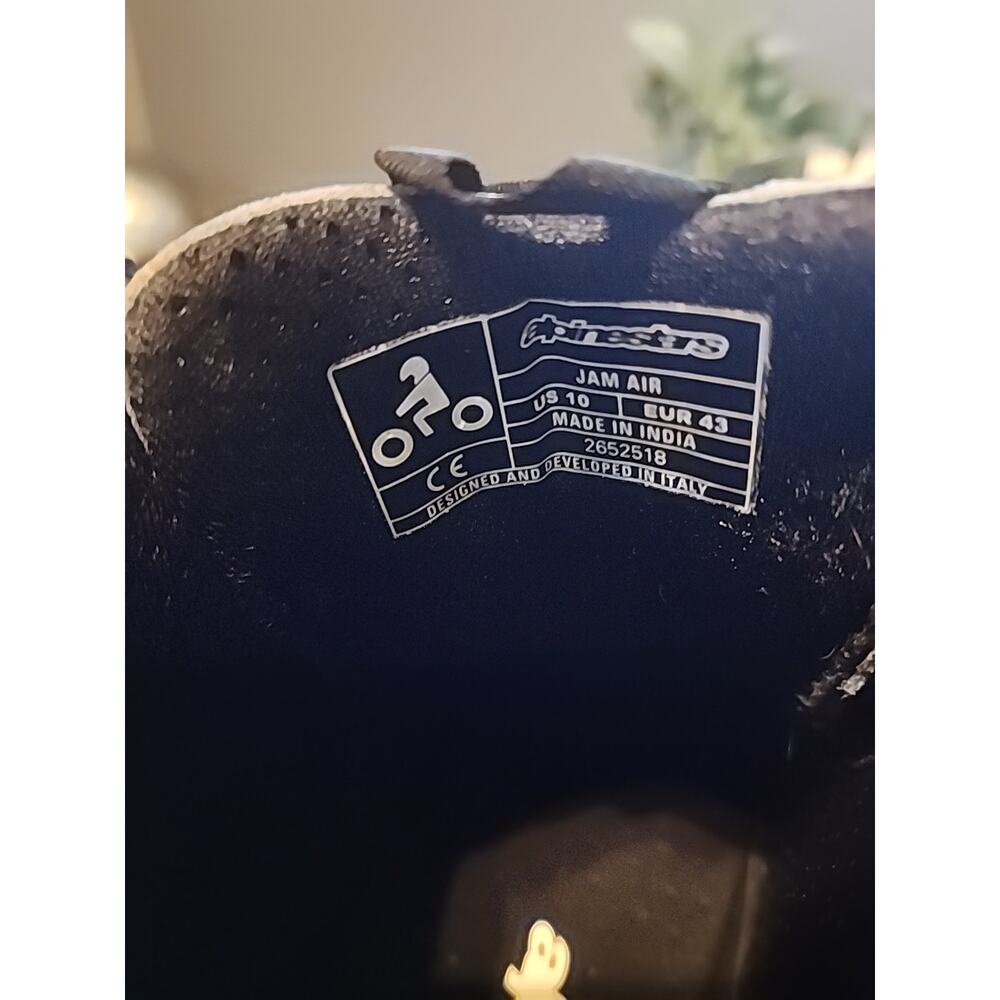 AlpineStar Riding shoes , leather and suede combo gray ,neon Green Size 10 - Picture 5 of 6